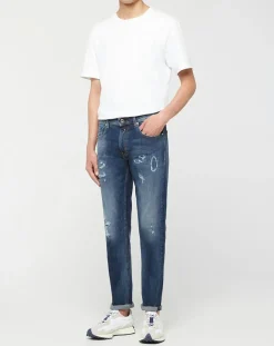 Jean Replay Broken Edge bleu moyen