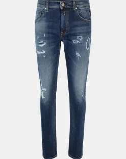 Jean Replay Broken Edge bleu moyen