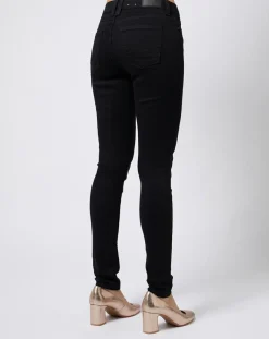 Jean Skinny en coton mélangé à teneur en stretch confortable noir