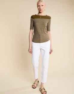 Jean slim 100% Coton Bio Pam blanc