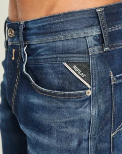 Jean Slim Anbass Ice Blast bleu foncé