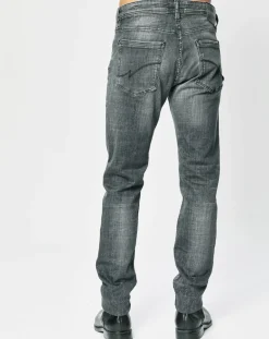 Jean Slim Darko Used noir délavé