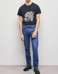 Jean Slim délavé bleu denim
