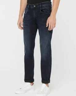 Jean Slim en Coton Bio 573 Anbass bleu foncé