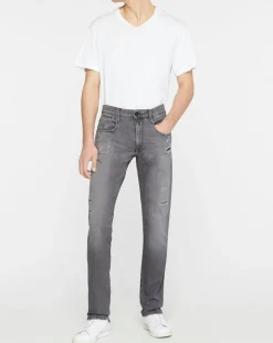 Jean Slim en Coton Bio aged anbass 10y des gris