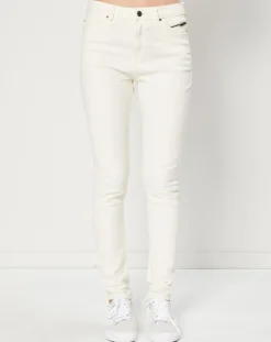 Jean Slim en Toile de coton blanc