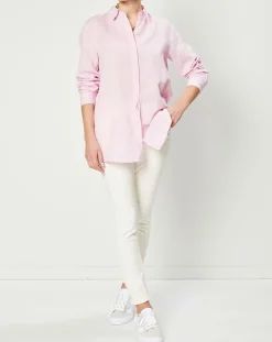 Jean Slim en Toile de coton blanc