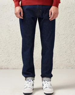 Jean slim en Toile de Coton organique Peeg bleu foncé