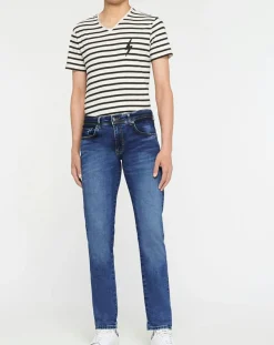 Jean Slim Fit Moustache bleu moyen