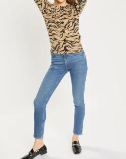 Jean Slim High Five Taille Haute bleu