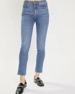 Jean Slim High Five Taille Haute bleu