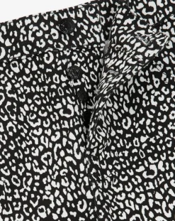 Jean Slim Punk Léopard noir