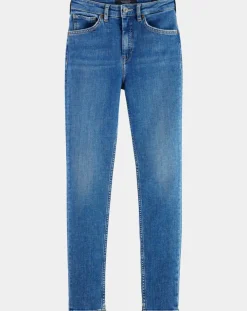 Jean taille haute Skinny bleu