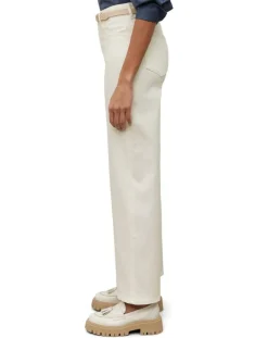 Jean taille haute Wideleg blanc