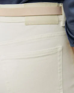 Jean taille haute Wideleg blanc