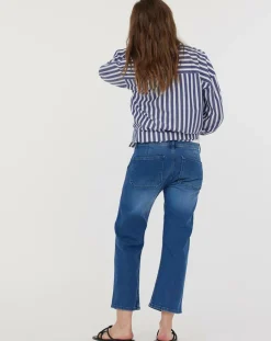 Jean wide-leg Georgia bleu