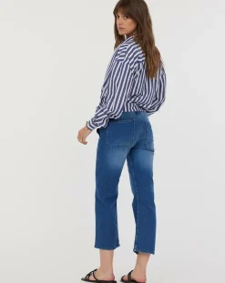 Jean wide-leg Georgia bleu