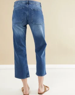 Jean wide-leg Georgia bleu