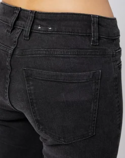 Jegging à taille mi-haute Slim Fit délavé gris foncé