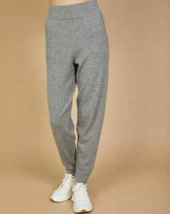 Jogging en Laine & Cachemire Olivia gris chiné foncé