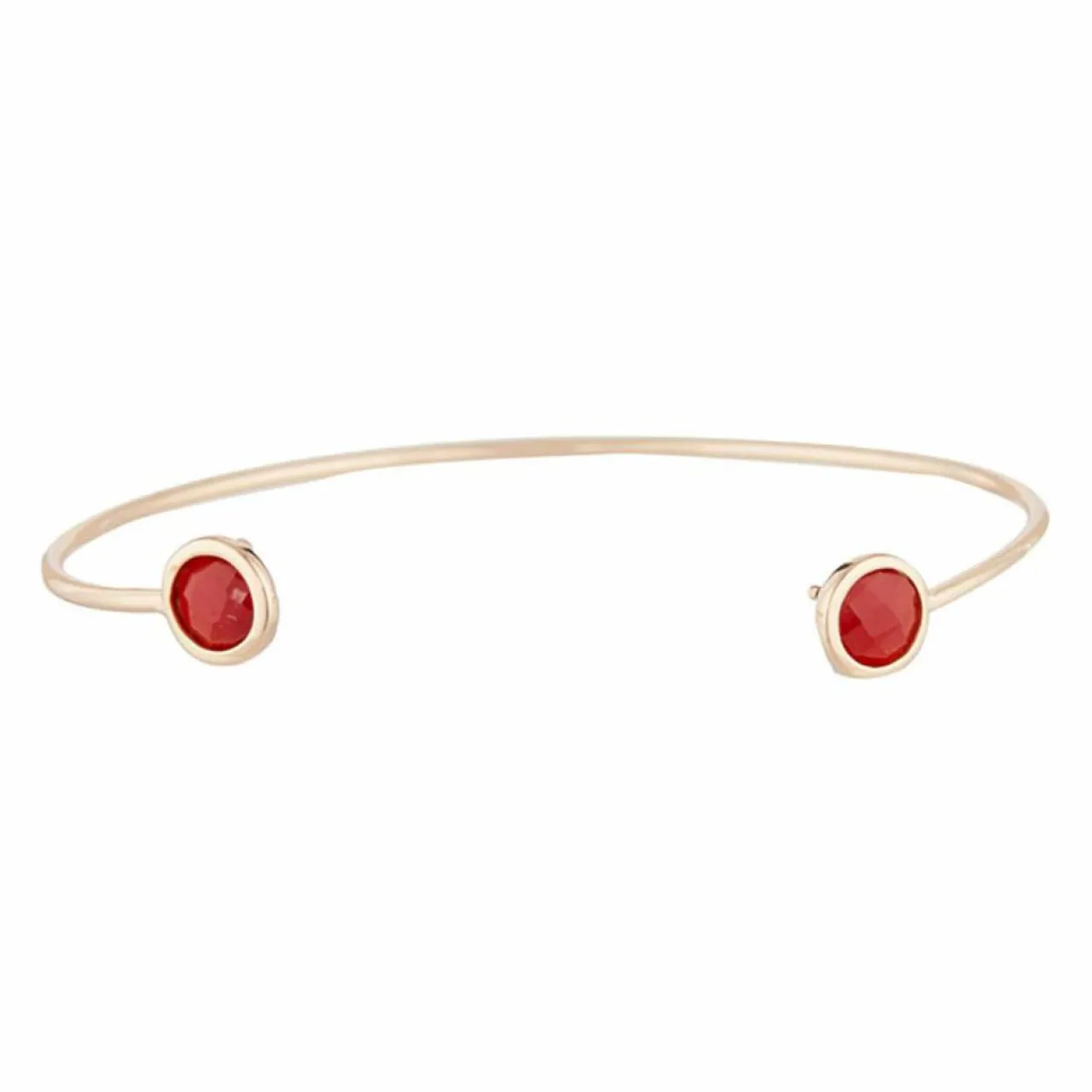 Jonc Aya Cornaline en laiton doré