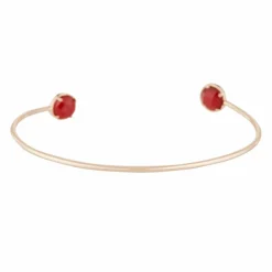 Jonc Aya Cornaline en laiton doré