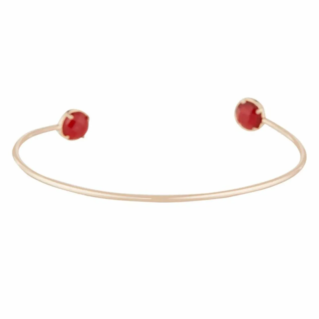 Jonc Aya Cornaline en laiton doré