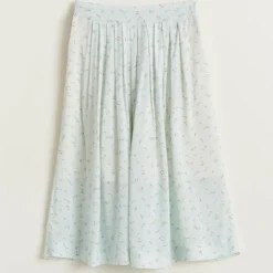 Jupe Amazone mi-longue imprimée bleu clair