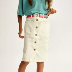 Jupe crayon en jean Pepsie blanche