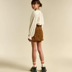 Jupe en Velours côtelé Puk marron