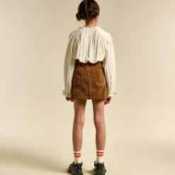 Jupe en Velours côtelé Puk marron