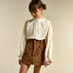 Jupe en Velours côtelé Puk marron