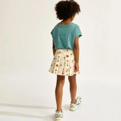 Jupe plissée Haka blanc/multicolore