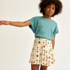 Jupe plissée Haka blanc/multicolore