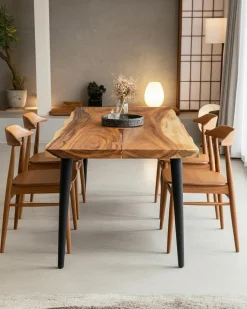 Kanpur - Table repas en suar massif L160 cm 6 pers.