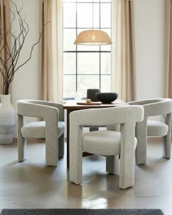 Lagon - Fauteuil de salon gris en tissu design