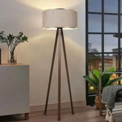 Lampadaire AYD beige/doré - 140 cm