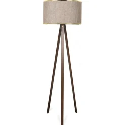 Lampadaire AYD beige/doré - 140 cm