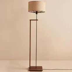 Lampadaire AYD beige/marron - D.38x20 cm