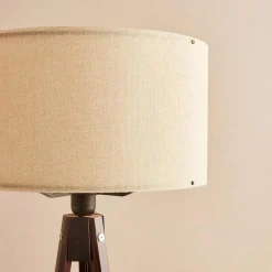 Lampadaire AYD crème/marron - 140x20 cm