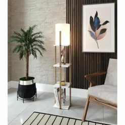 Lampadaire Nora blanc - 21x36x135 cm