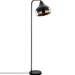 Lampadaire Yildo cuivre/noir - 30x17x120 cm