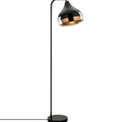 Lampadaire Yildo cuivre/noir - 30x17x120 cm