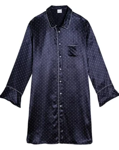 Liquette en satin Moon marine