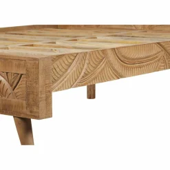 Lit sculpté manguier floria marron - 165x212x110 cm