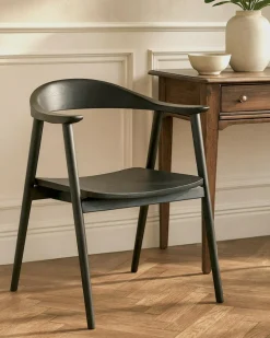 Lot de 2 Chaise Dewi en teck massif noir