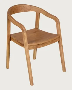 Lot de 2 chaises Charline en teck massif