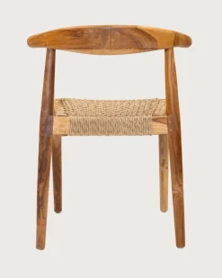 Lot de 2 chaises Soa en teck massif et corde synthétique