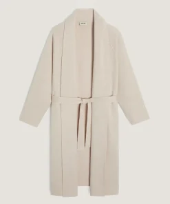 Manteau Aishwarya long blanc écru