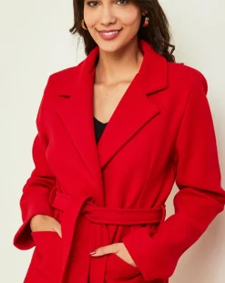 Manteau Camélia rouge
